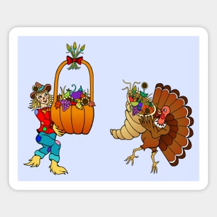 Fall Autumn Harvest Friends Magnet